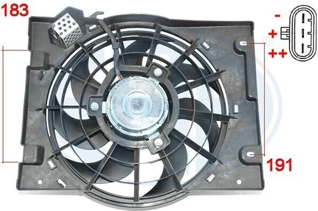 Ventilateur Radiateur pour Réparation Opel Astra G et Zafira A - ERA