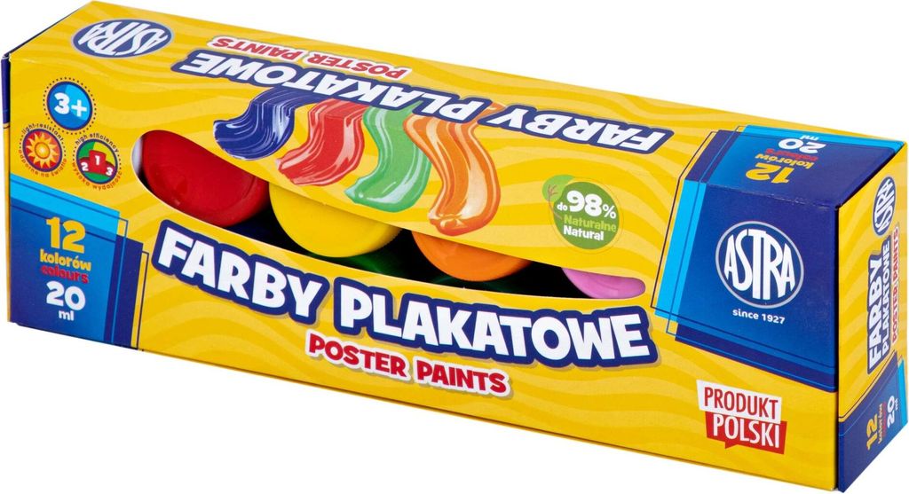 Astra Farby plakatowe 12 kolorów
