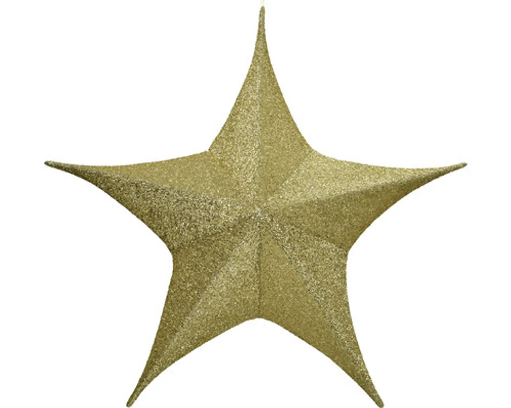 Étoile or Ø 180 cm en métal léger pour décoration de Noël monumentale
