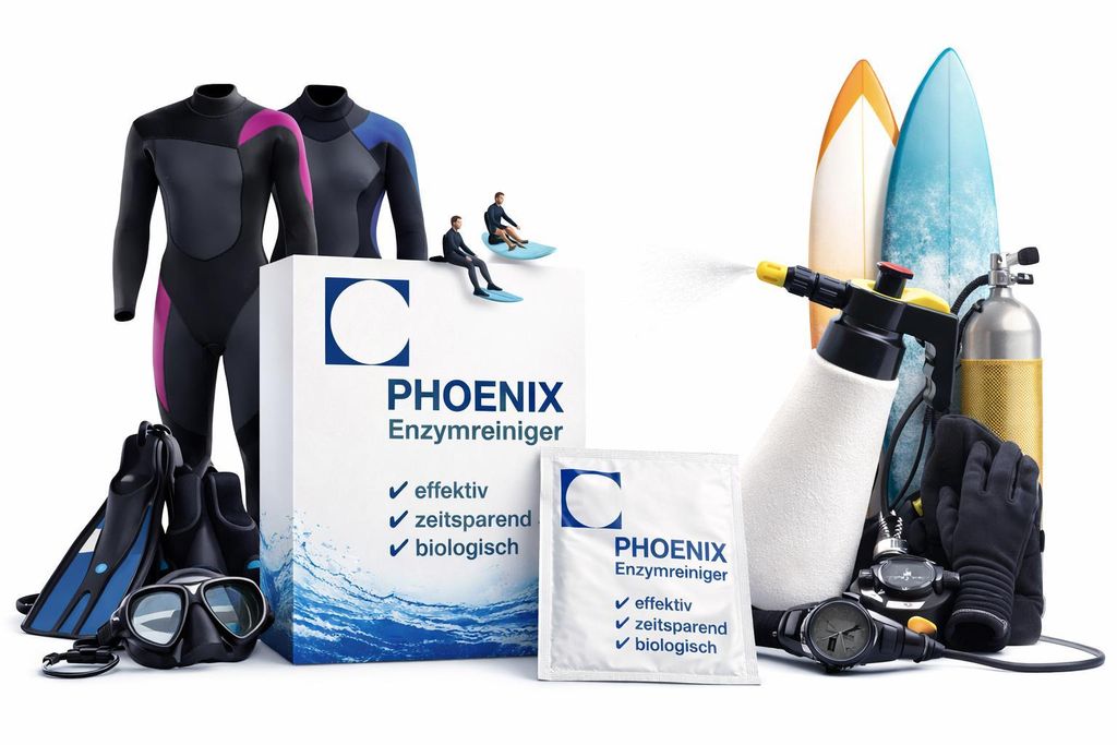 Reinigungsmittel für Neoprenanzüge - 3 x 20g Siegelbeutel - Taucheranzüge Sportkleidung Kanukleidung - Neopren