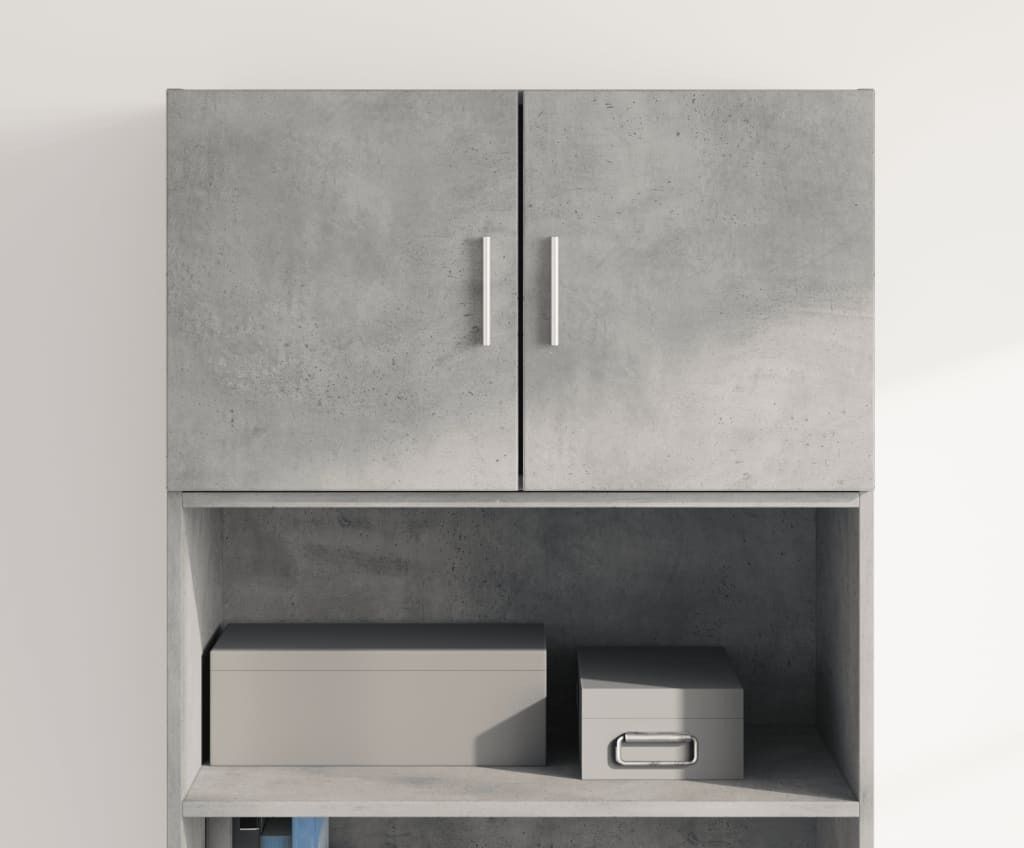 vidaXL Wandschrank Betongrau 70x42,5x40 cm Holzwerkstoff