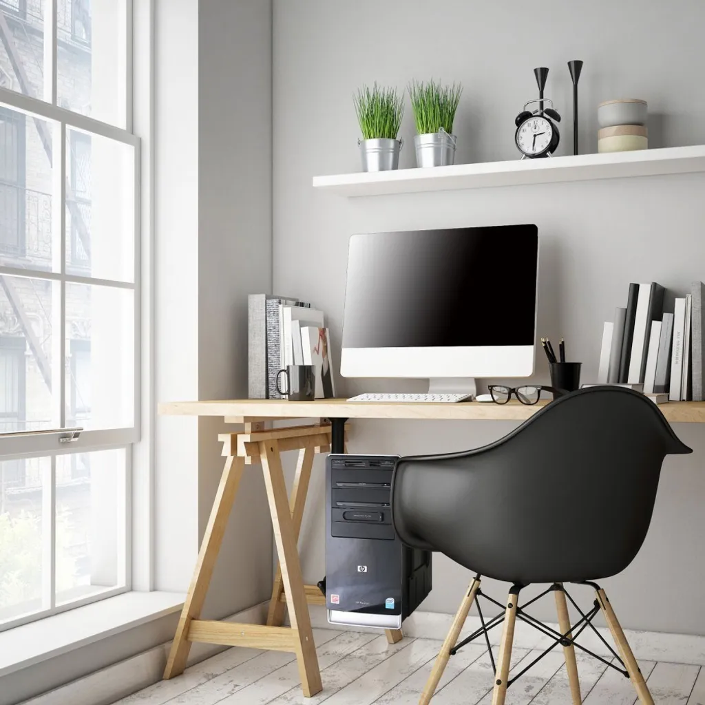 Support de PC fixe pour bureau Techly ICA-CS 63 réglable en acier noir - 5