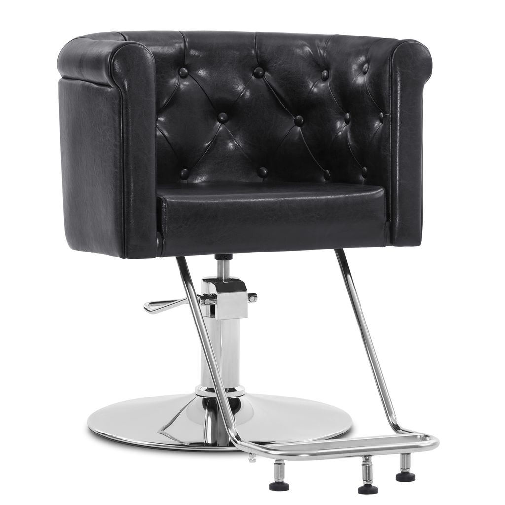 Barberpub Stuhl Barberpub Friseurstuhl Friseursessel Hydraulisch Stuhl 8714BK, verstellbare Kopfstütze, höherverstellbar, drehbar