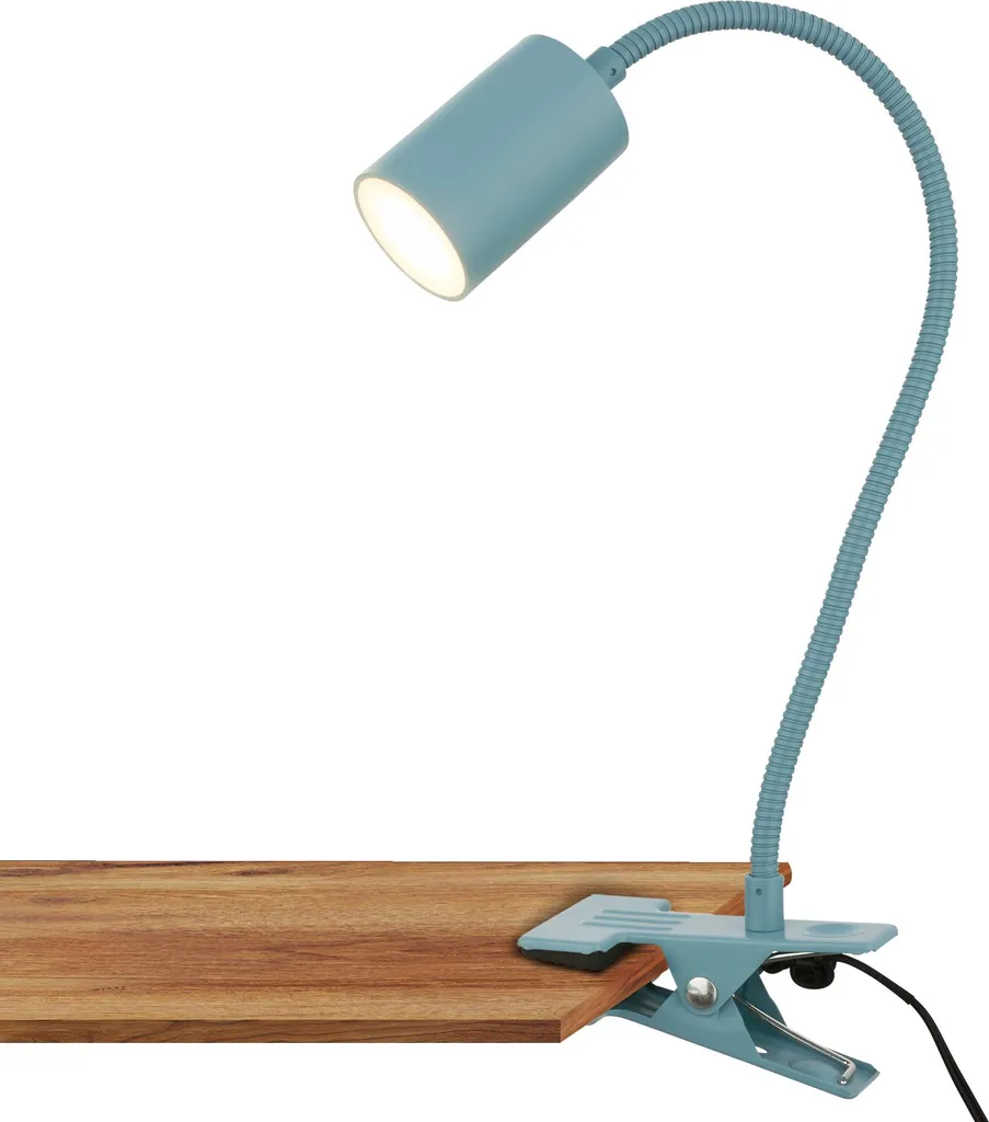 Lampada da Tavolo Briloner Fleks Blu: Luce Orientabile con Clip