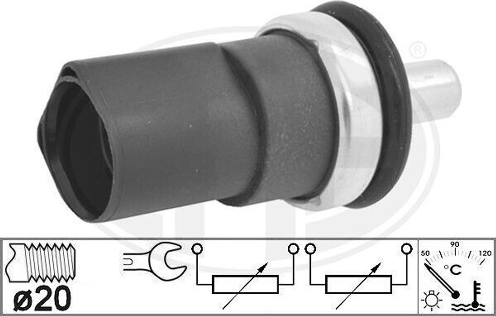 ERA Kühlmitteltemperatursensor Kühlmitteltemperatursensor 330951 für VW Transporter IV Bus (70B, 70C, 7DB, 7DK, 70J, 70K, 7DC, 7DJ)