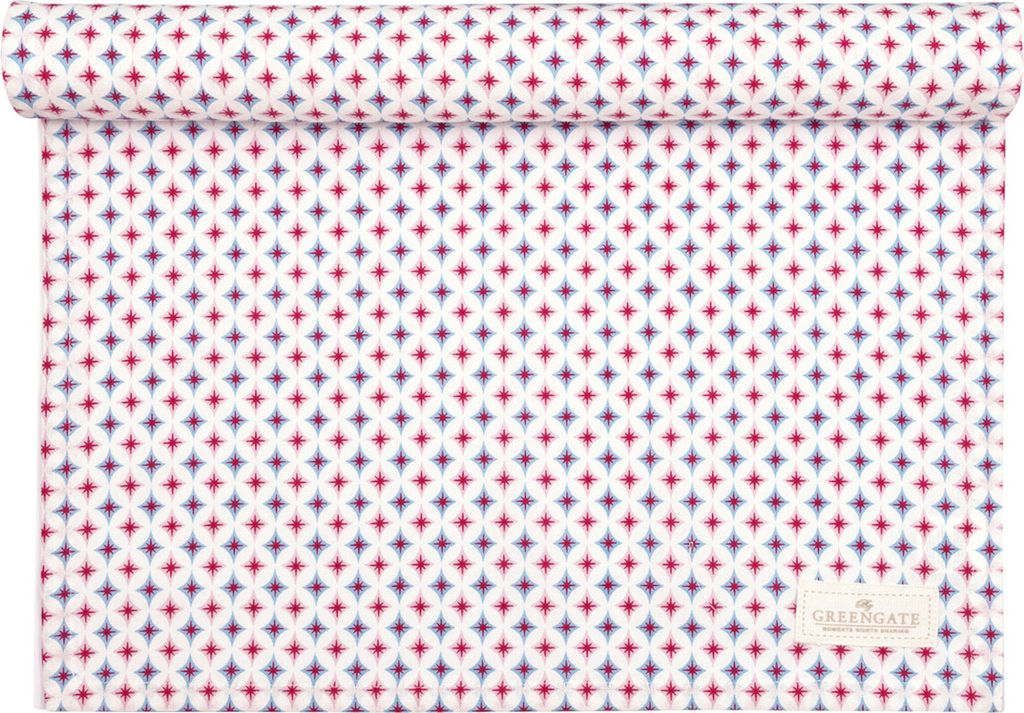 Greengate Novella Tischläufer white 140x45cm