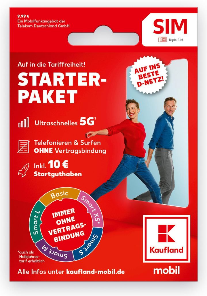 KAUFLAND MOBIL Prepaid SIM Starterpaket mit 5G im besten Produktbild 