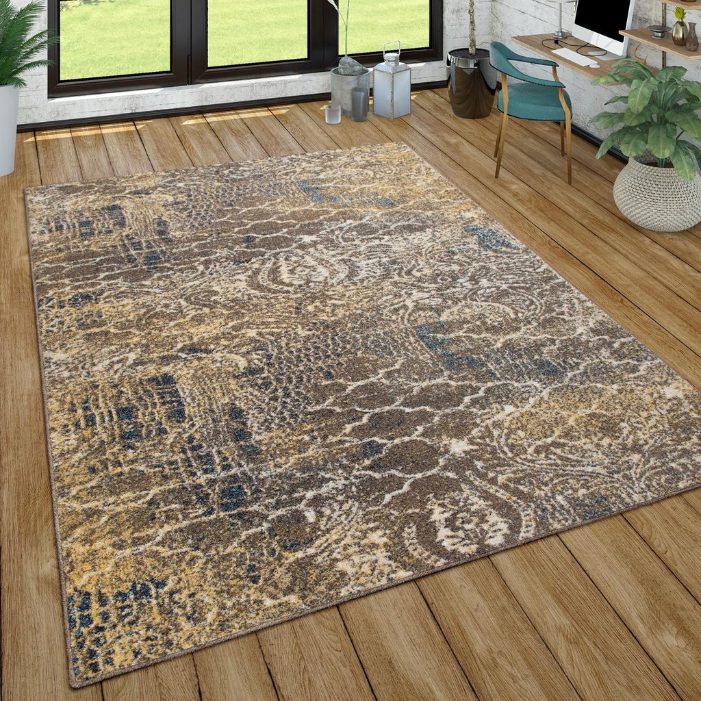 Paco Home Wohnzimmer Teppich Kurzflor Boho Vintage Design Produktbild 