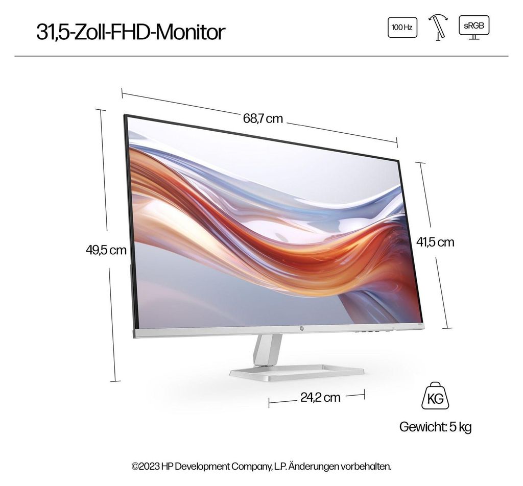 HP Series 5 31,5-Zoll-Monitor FHD -Serie 5 – 532sf, 80 cm Produktbild 