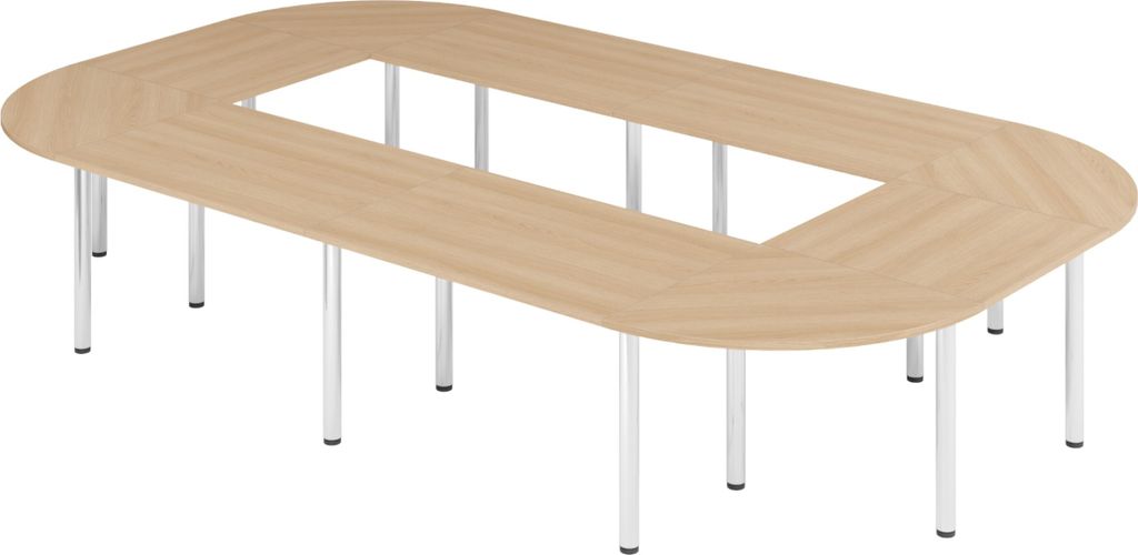 bümö Konferenztisch-Sets Serie-K - Nachbildung: Eiche, Größe: Set K5 | 400x240 cm