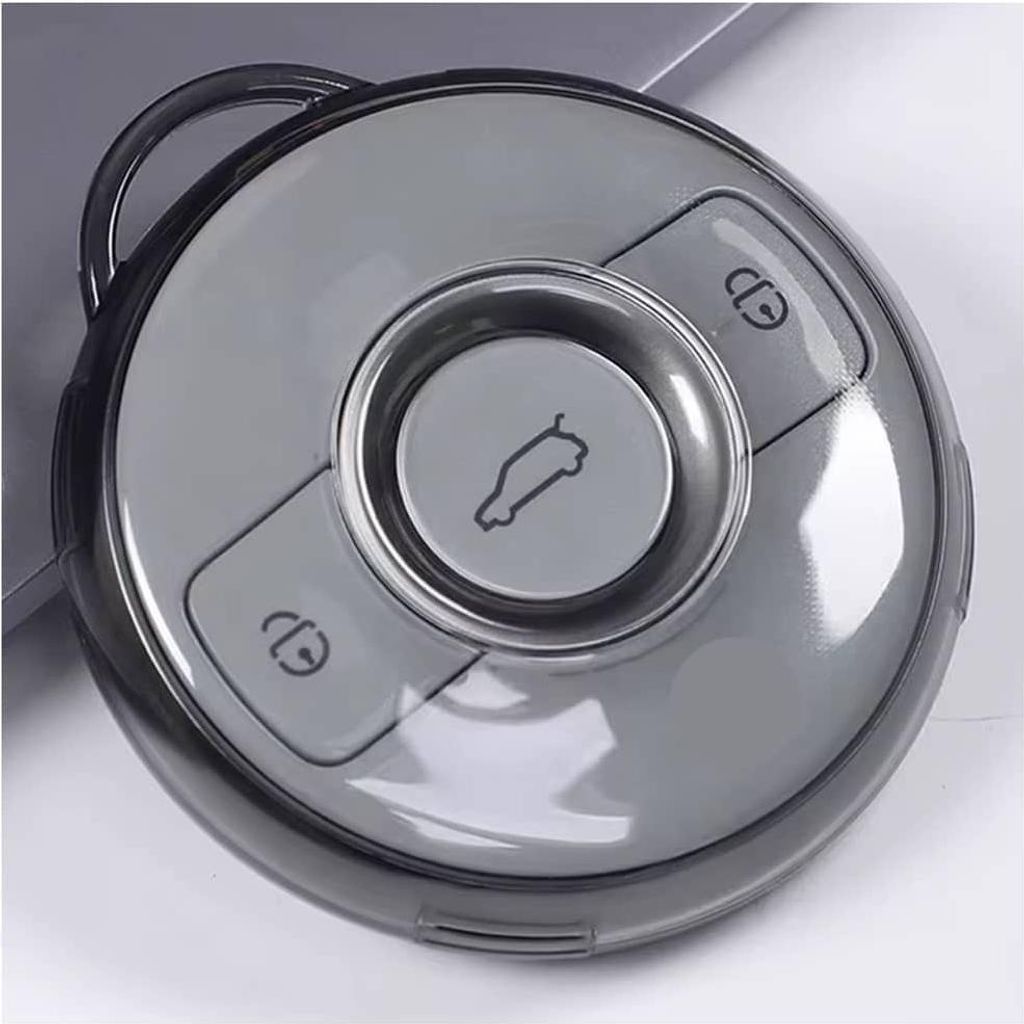 Dutch Shield - TPU Autoschlüssel Hülle für das Smart Schlüssel - Schutzhülle Schlüsselhülle Cover 26 transparant, Schwarz