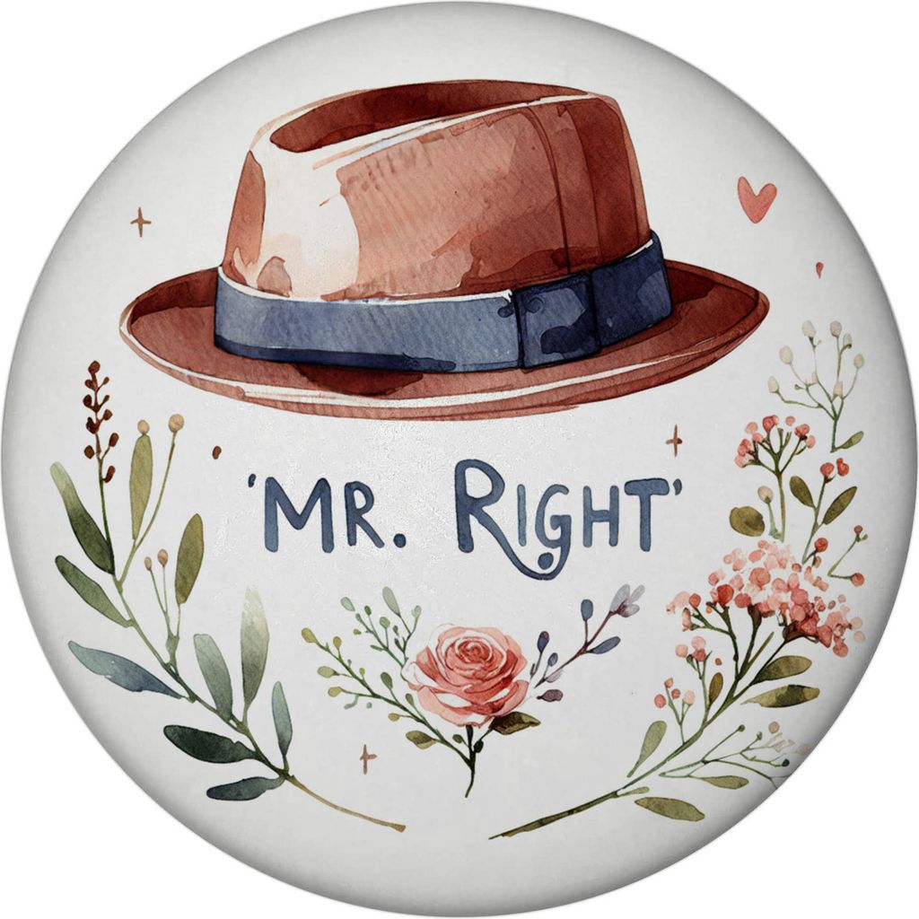 Mr Right Magnet mit Flaschenöffner rund