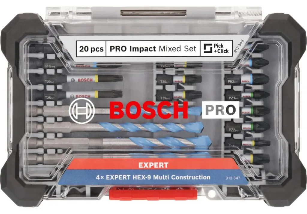 Embouts de vissage PRO Impact et forets Multi Construction Bosch 20 pcs
