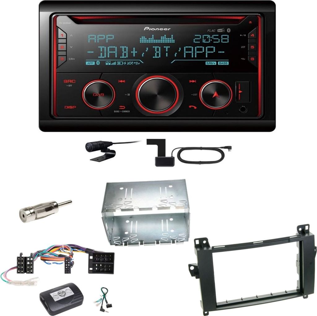 Pioneer FH-S820DAB DAB+ Bluetooth FLAC CD Einbauset für Produktbild 