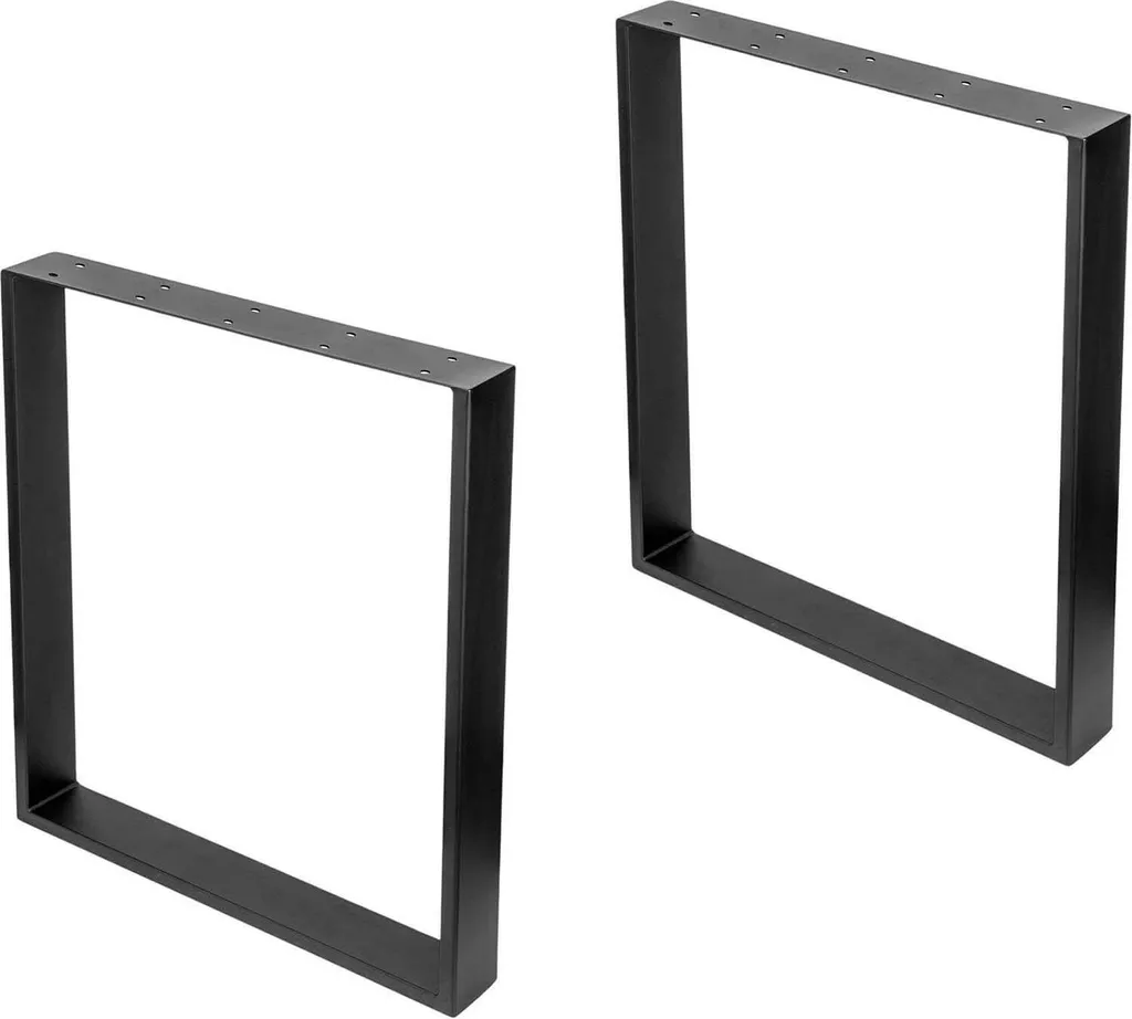 Pied pour table stable sans vacillement Square acier noir 72x60