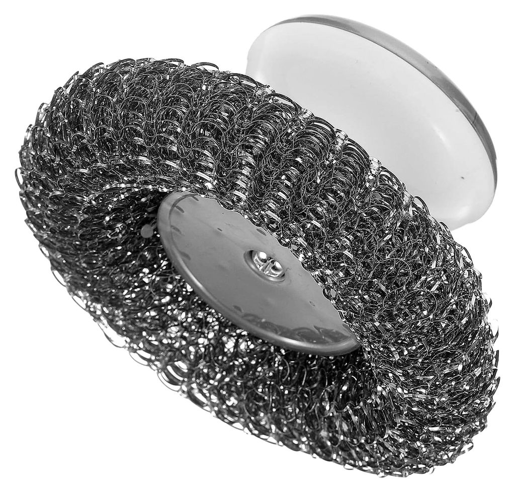 Edelstahl Reinigungsbürste mit ergonomischem Griff, kompakt und leicht, vielseitiger Topf- und Pfannenschrubber, schnell trocknend, widerstandsfä...