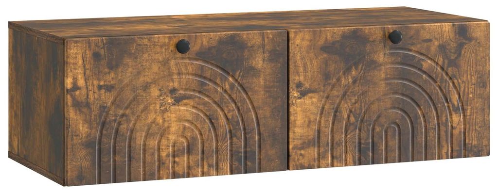 Wandmontierter TV-Schrank Geräucherte Eiche 99 x 41 x 30 cm