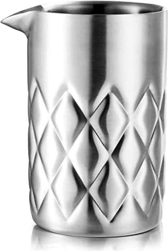 Nicunom 540ml Cocktail Mixing Glass, 304 Edelstahl Martini Rührglas, Doppelwandiger Bar Mixing Pitcher, Nahtloser Glas Shaker mit gewichtetem Bode...