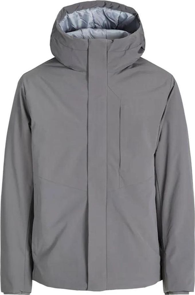 Jack & Jones 12278781_176_L, Windbreaker-Jacke, Uni, Erwachsener, Reißverschluss, Polyester, Grau