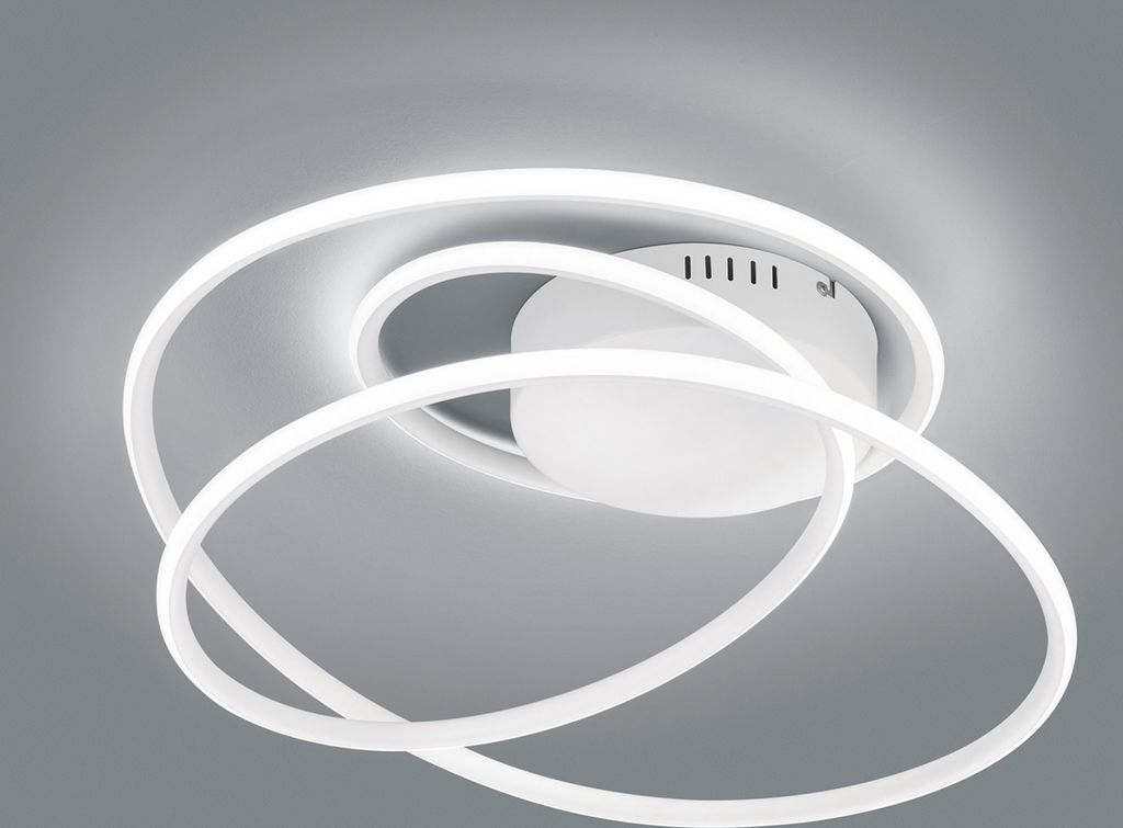 LED Deckenleuchte BOLOGNA Metall Weiß Ø 50cm Produktbild 