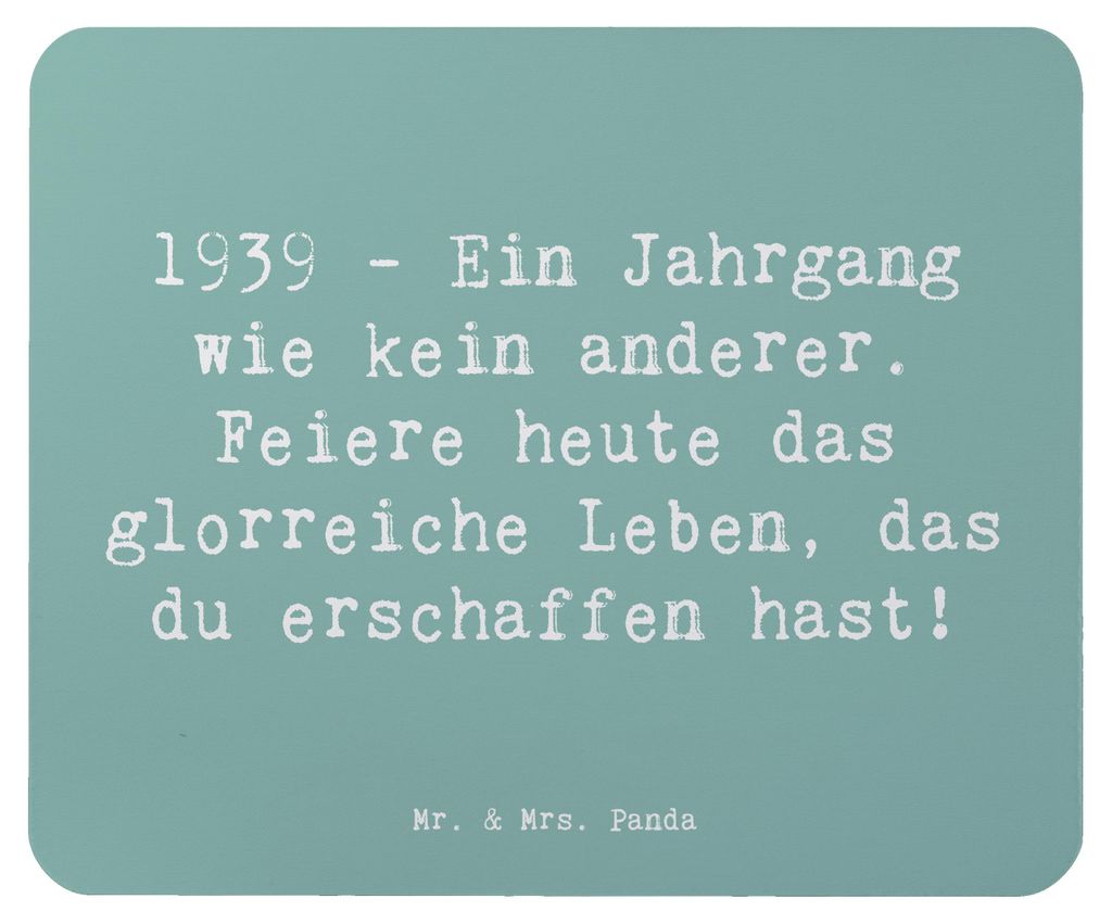 Mr. & Mrs. Panda Mouse Pad Spruch 1939 Geburtstag - Meeresbrise - Geschenk, Mauspad, Mousepad, Durchhaltevermögen, laptop, Geburtstagsgeschenk, fe...