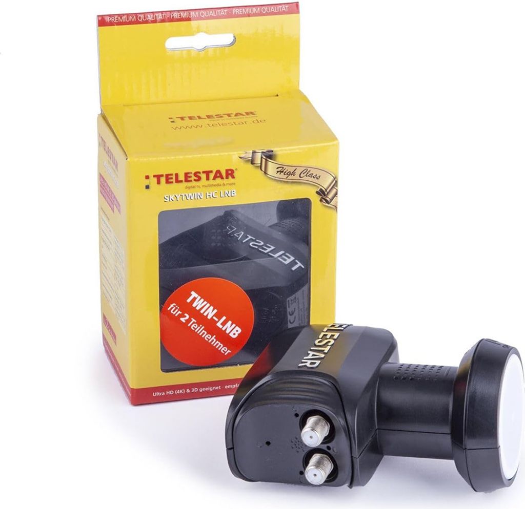 Telestar SKYTWIN HC LNB, 190 mA, Schwarz, 164 mm, 100 mm, Produktbild 