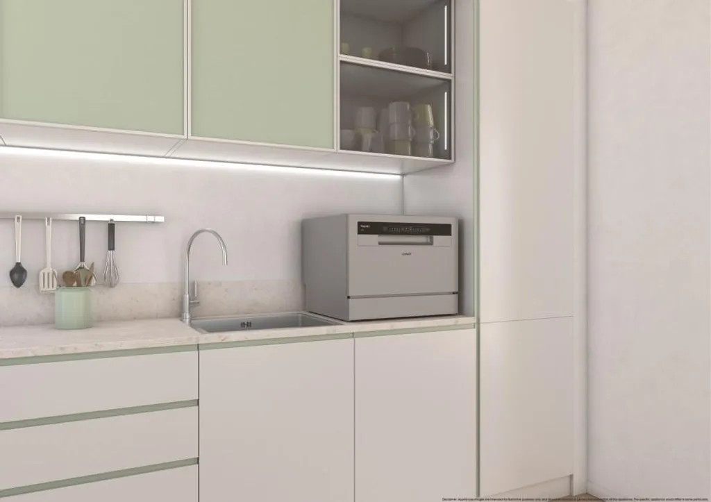 Mini Lave-vaisselle Candy CP6E51LS 6 Couverts Idéal pour Petit Espace - 13