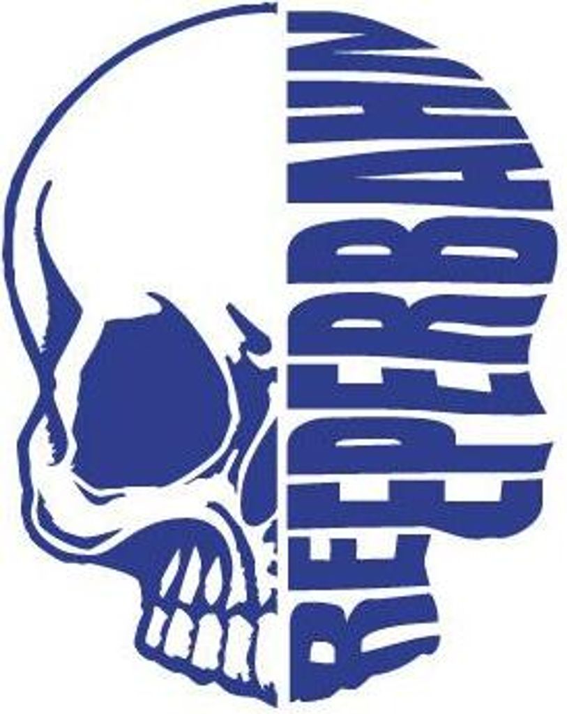 Aufkleber Applikation - Totenkopf - Reeperbahn - AP1703 - versch. Größen Color - blau Größe - 30cm