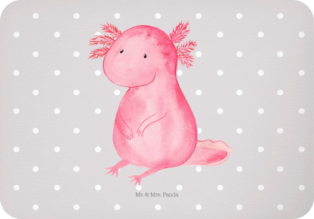Mr. & Mrs. Panda magnet Axolotl Niedlich - Grau Pastell - Geschenk, Lebensstil, Zufrieden, Kühlschrankmagnet, haftmagnet, Dekomagnet, zettelhalter...