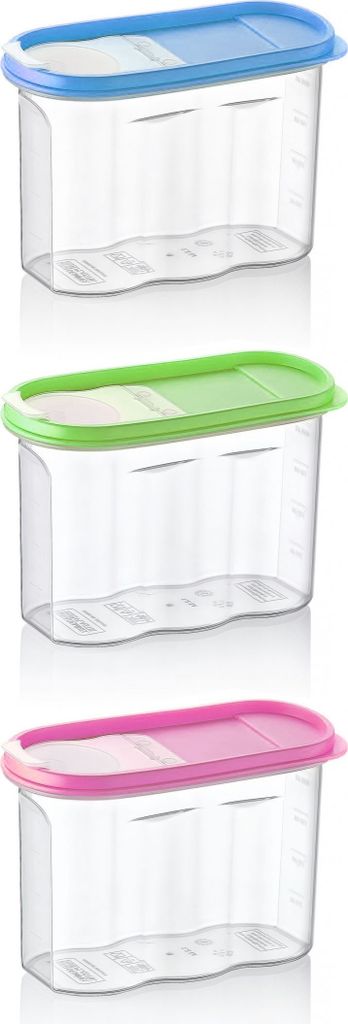 3er Set Schüttdose 1,2 Liter Vorratsdose Aufbewahrungsdose Streudosen Frischhaltedosen Müslidose Lebensmittel Vorratsbehälter