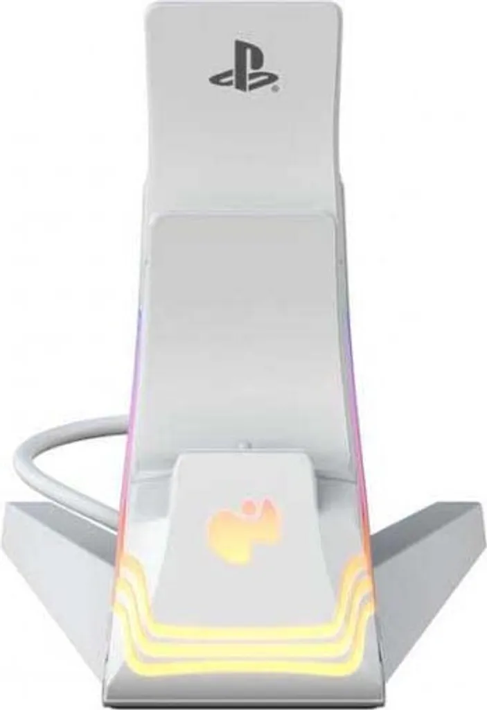 Chargez 2 Manettes PS5 Simultanément avec le Support PDP Afterglow Wave Blanc