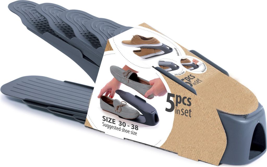 Set d'organiseurs de chaussures taille 30-38 anthracite, 5 Image du produit 