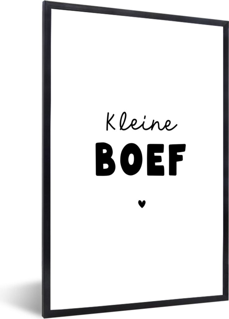 MuchoWow Gerahmtes Poster Kinder - Zitate - Kleiner Schlingel - Sprichwörter 60x90 cm - Poster mit Schwarzem Bilderrahmen Wandposter Rahmen Foto...