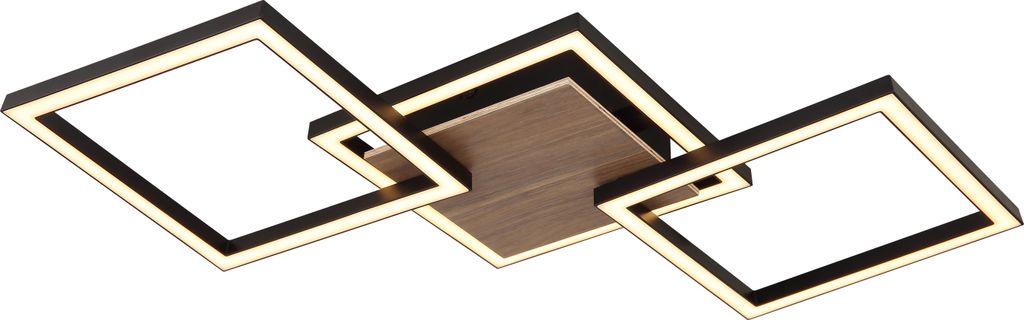 Globo Lighting Deckenleuchte Kunststoff schwarz matt, LED