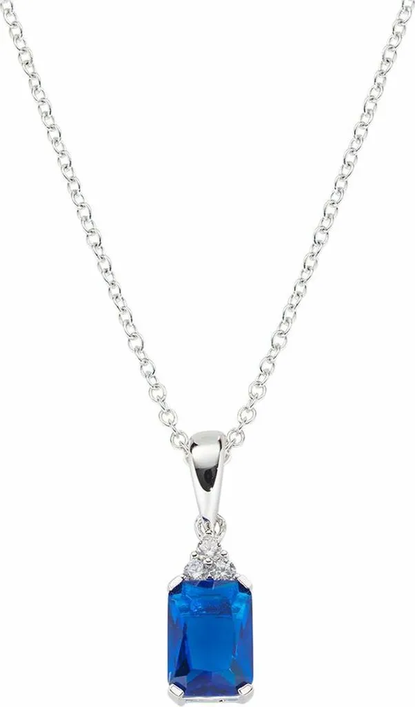 Collier Amen CLBABBBLZ Argent 925 Orné de Perles Bleues pour Femme Chic