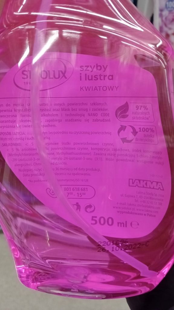 Sidolux, Crystal, Čistič skla, květina, 500 ml Obrázek produktu 3