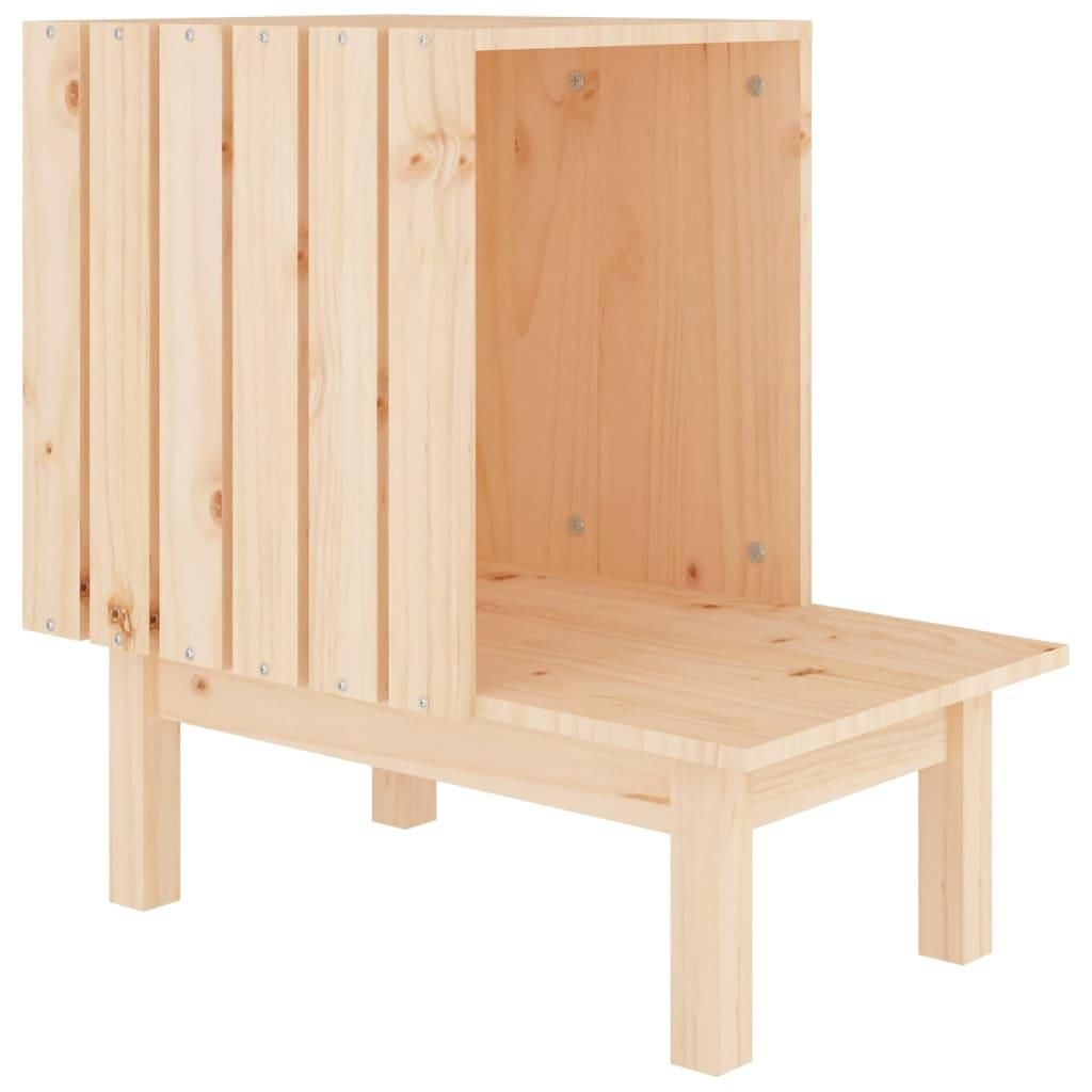 vidaXL Maison pour chats 60x36x60 cm pin massif Image du produit 
