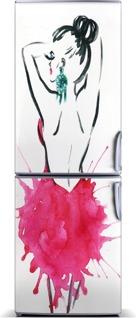 Tulup Kühlschrankdekoration - Magnetmatte - 60 cm x 180 cm - Magnet auf dem Kühlschrank - Modeillustration