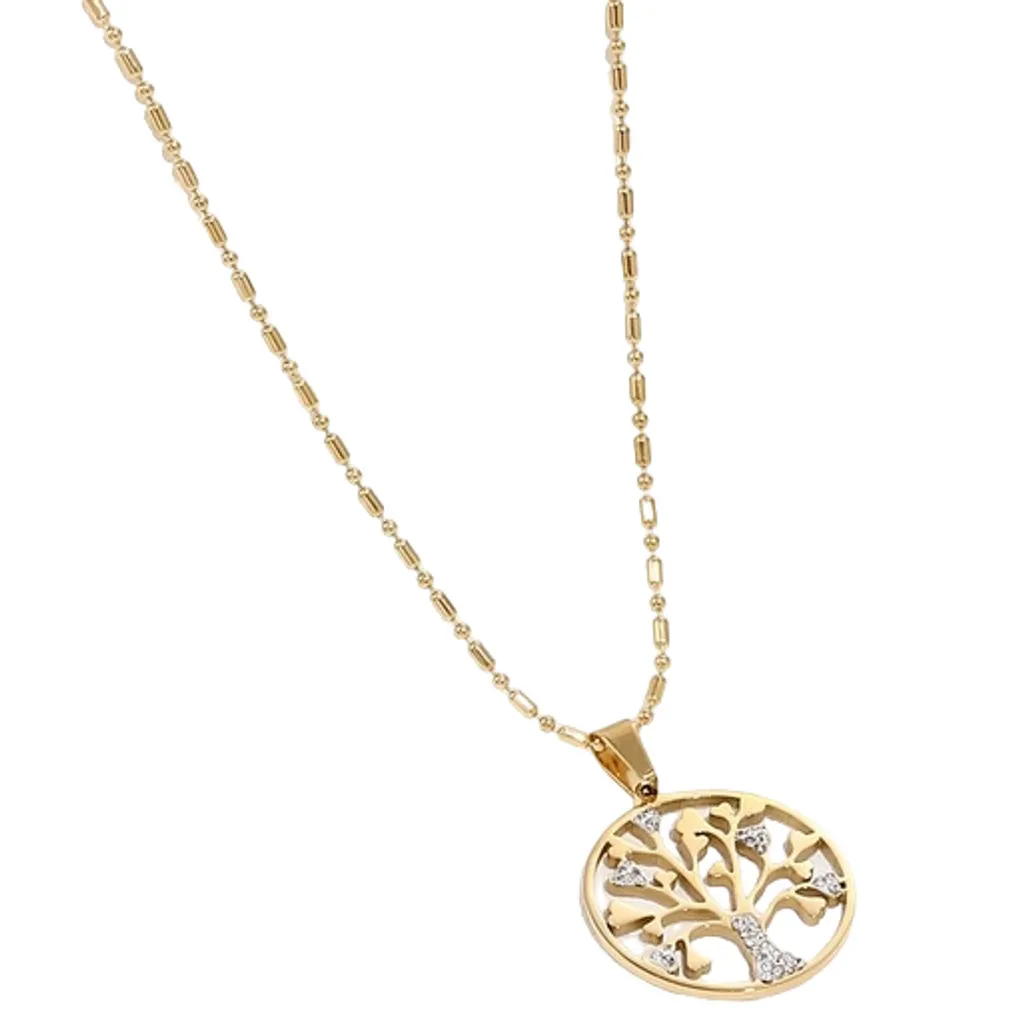 Collana Professionale Oro KP21741 Zircon Tree - Stile per l'Ufficio