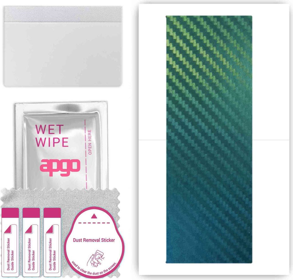 apgo Rückseite Schutzfolie, Skin, kompatibel mit Huawei Mate Xs, Hinten Displayschutzfolie aus Vinylfolie, kratzfest, einfache Montage - Kohlensto...