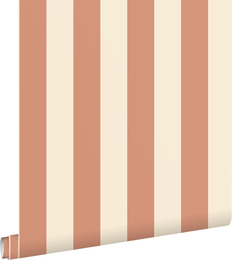 ESTAhome Tapete Streifenmuster Rosa und Beige 50 x 900 cm Produktbild 