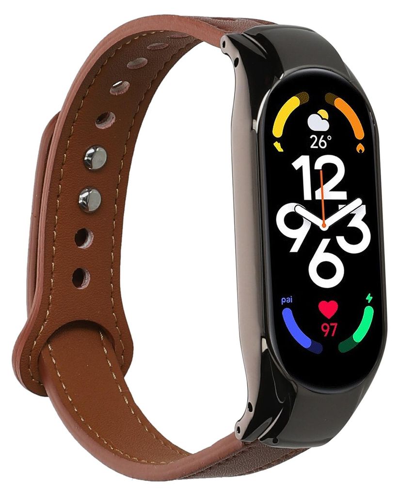 kwmobile Echtleder Uhrenarmband für Xiaomi Mi Band 7 Produktbild 
