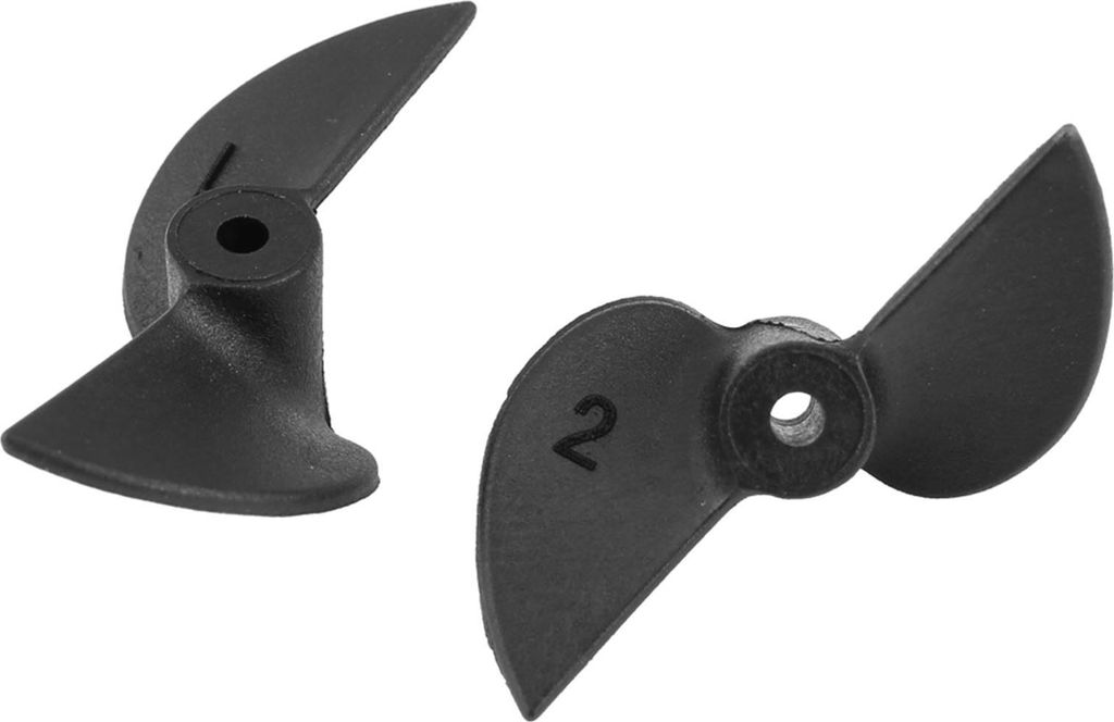 1Paar Fernsteuerung Schiffsteile 2 Blätter CW CCW Kunststoff RC Boot Propeller Set für 2mm Welle