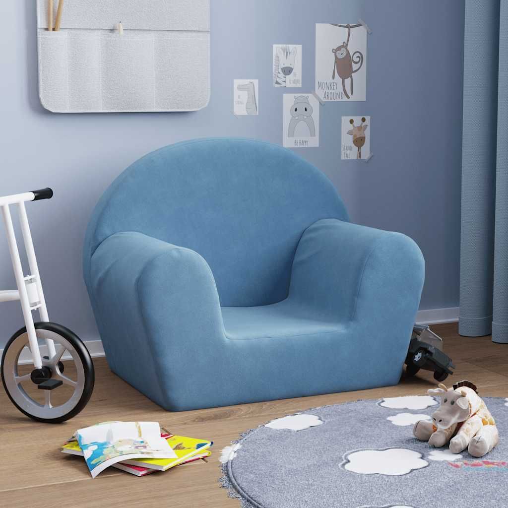 "im Angebot" Kindersofa Blau Weich Plüsch - Kindersofas CC16394