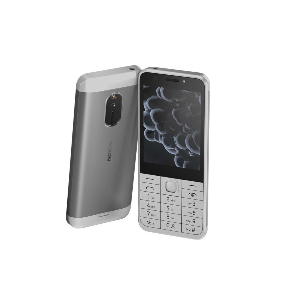 Two Nokia phones are shown against a white background. One phone is shown from the back, and the other is shown from the front.