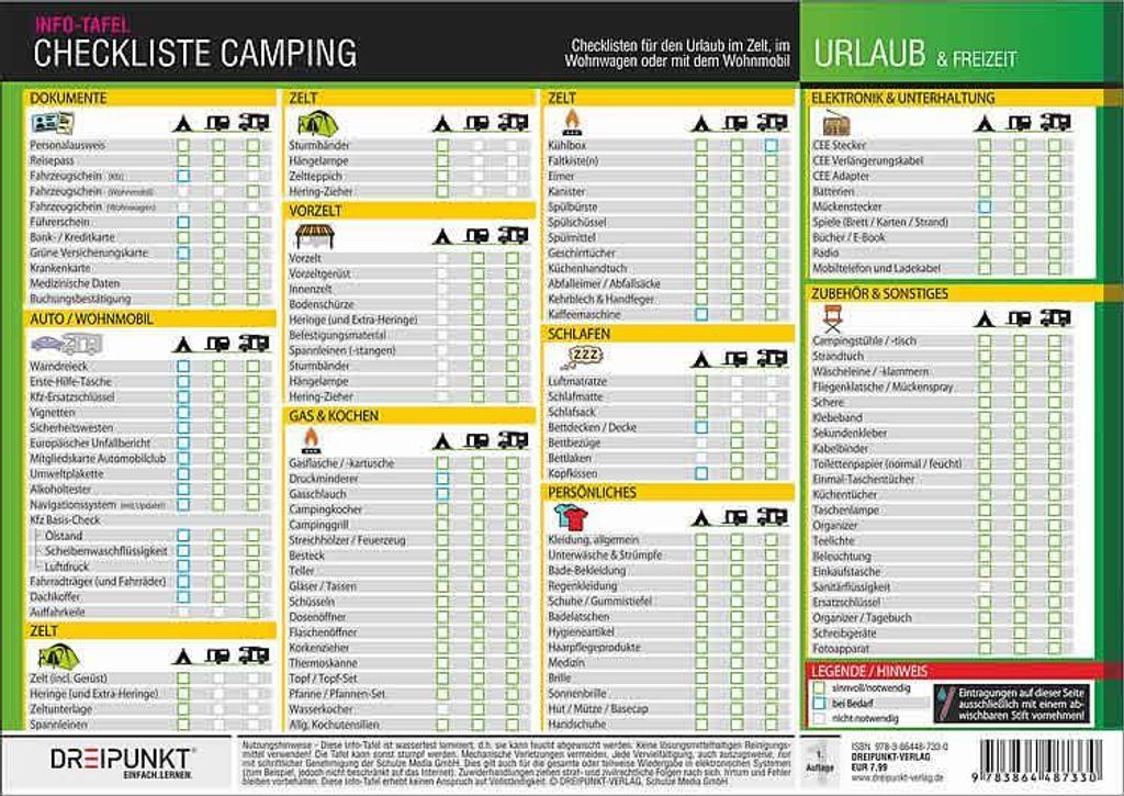 Checkliste Camping Produktbild 