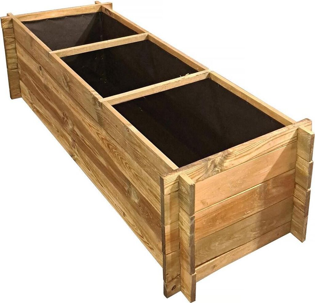 Aiuola rialzata in legno "Dhalia" - 140 x 60 x 41 cm Immagine del prodotto 