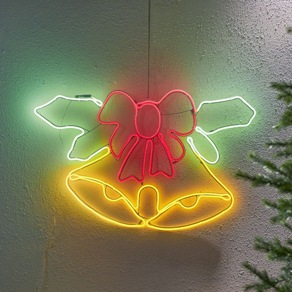 Dekoracja świąteczna Dzwoneczki 2D NEON LED 54 cm wysokości Zdjęcie produktu 