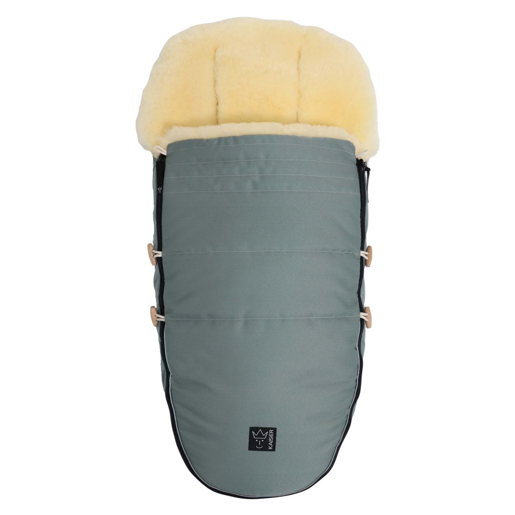 Kaiser, Love the Nature Lammfell Kinderwagen Fußsack, slit green
