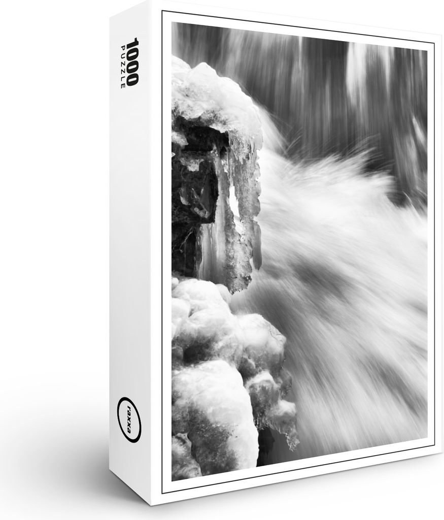 raxxa Premium-Puzzle "Wasserfall mit Eis", 1000 Teile